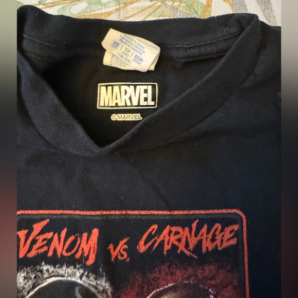 Marvel Venom and Carnage boys short sleeve t-shirts lot size kids XS - Picture 4 of 4